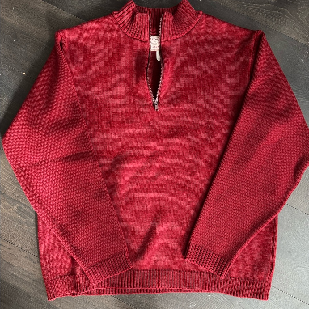 Filson quarter zip sweater